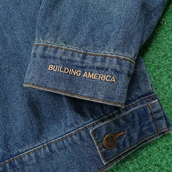 Union Pacific Denim Jacket Mens XL Trucker Embroidered Portland Service Unit - Picture 3 of 12